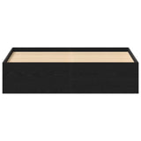 Bed Frame without Mattress Black Oak 160x200 cm Engineered Wood 3329334