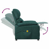 Massage Chair Dark Green Fabric 342464