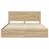 Bed Frame with Drawer Sonoma Oak 180 x 200 cm Engineer Wood 3410158