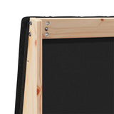 Upholstered Headboard Black 140 cm Solid Pine Wood 879396