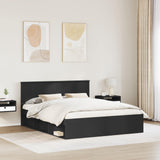 Bed Frame with Headboard Black 160 x 200 cm Solid Pine Wood 3410574