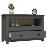 TV Cabinet Grey 79x35x52 cm Solid Wood Pine 821499