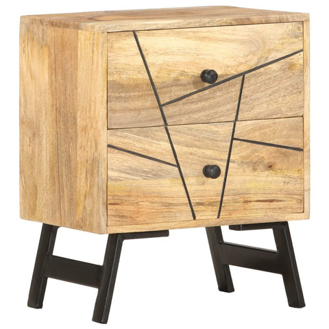 ZNTS Bedside Cabinet 40x30x50 cm Solid Mango Wood 285875