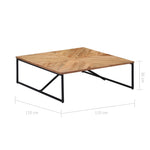 ZNTS Coffee Table 110x110x36 cm Solid Acacia Wood 247699