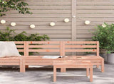 Garden Sofa Set of 2 Natural Wood Solid Douglas wood 838003