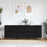 Sideboards 3 pcs Black oak 180 x 35 x 70 cm Engineered wood 3394511