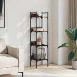 Bookshelf 4-Tier Smoked Oak 35x30x138.5 cm Engineered Wood 838850