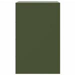 ZNTS Bedside Cabinet Olive Green 34.5x39x62 cm Steel 841783