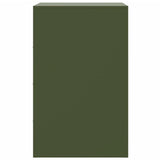 ZNTS Bedside Cabinet Olive Green 34.5x39x62 cm Steel 841783