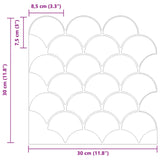 Fish Scale Tile 20 pcs Light Pink 30 x 30 cm 42046220