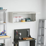 Wall Cabinet for Garage with Gas-lift Door White 883273