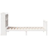 Bookcase Bed without Mattress White 90x200 cm Solid Wood Pine 3321738