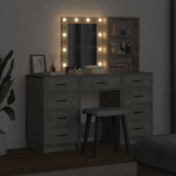 Dressing Table 3 pcs Grey 40 x 41 x 135 cm Engineered Wood 3334221