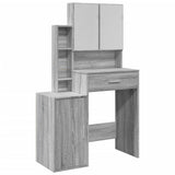 Dressing Table with Cabinet Grey Sonoma 80x35x132 cm 848239