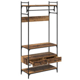 Wardrobe with Shelf Old wood 89 x 39 x 184.5 cm Engineered wood 883547