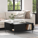 Coffee Table Black Oak 80 x 80 x 36.5 cm Engineered Wood 881668