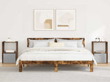 Bedside Table with Drawer 2 pcs Smoked Oak 35 x 32 x 68.5 cm 8000637