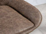 Set of Two Faux Leather Retro Bar Stools - Brown T3398P343509