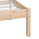 Bed Frame without Mattress Solid Wood Super King 810162
