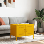 ZNTS Coffee Table Mustard Yellow 68x50x50.5 cm Steel 843033