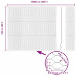 Hexagon Fence Silver 1.6 x 100 m Galvanised steel 42005771