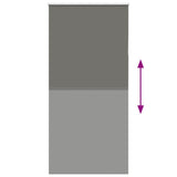 Roller Blind Blackout Grey 115x210 cm Fabric Width 110.7 cm Polyester 4011183