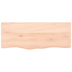 ZNTS Wall Shelf 100x40x cm Untreated Solid Wood Oak 363565