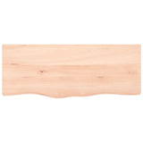 ZNTS Wall Shelf 100x40x cm Untreated Solid Wood Oak 363565