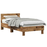 Bed Frame Old Wood 193 x 95 x 88 cm Engineered Wood 874121