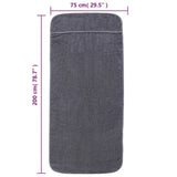 Beach Towels 2 pcs Anthracite 75x200 cm Fabric 400 GSM 362674