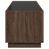 Coffee Table with Infinity LED Brown Oak 90x50x50 cm 847671