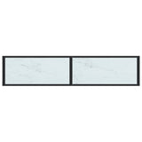 Console Table White Marble 160x35x75.5cm Tempered Glass 331680