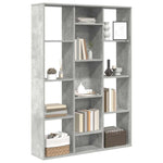 Room Divider/Book Cabinet Concrete Grey 100x24x140 cm Engineered Wood 800445