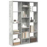 Room Divider/Book Cabinet Concrete Grey 100x24x140 cm Engineered Wood 800445