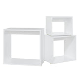 Nesting Tables 3 pcs White Engineered Wood 808576