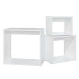Nesting Tables 3 pcs White Engineered Wood 808576
