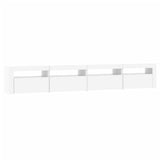 TV Cabinet with LED Lights White 240x35x40 cm 3152762