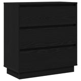 Bedside Cabinet Black Oak 71 x 34.5 x 75 cm Engineered wood 869635