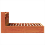 Bed Frame without Mattress Wax Brown 140x200 cm Solid Wood Pine 3323496