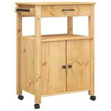 Kitchen Trolley MONZA 60x40x88.5 cm Solid Wood Pine 376097