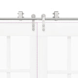 Sliding Door Hardware Kit 200 cm Stainless Steel Silver 3295766