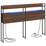Headboard with Shelf Brown oak 160 cm Engineered wood 859709