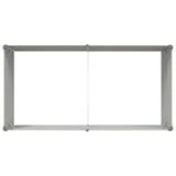 Planter Ivory 195 x 100 x 45 cm Galvanised Steel 42018115
