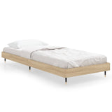 Bed Frame without Mattress Sonoma Oak 75x190 cm Small Single Engineered Wood 832208