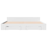 Bed Frame with Drawers without Mattress White 180x200 cm Super King 3280727
