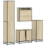 4 Piece Bathroom Furniture Set Sonoma Oak Engineered Wood 3301206