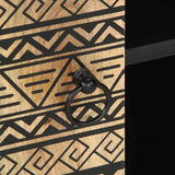 TV Cabinet Black 105x33.5x46 cm Solid Rough Wood Mango 4018628