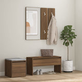 Hallway Furniture Set Brown Oak Engineered Wood 3120196