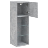 TV Cabinet with LED Lights Concrete Grey 30.5x30x90 cm 837007
