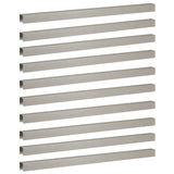 Garden Cover Profile 10 pcs 100 x 5 x 5 cm Stainless Steel 8013003